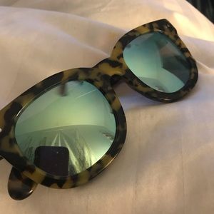 Madewell Tortoise Blue Reflective Sunglasses